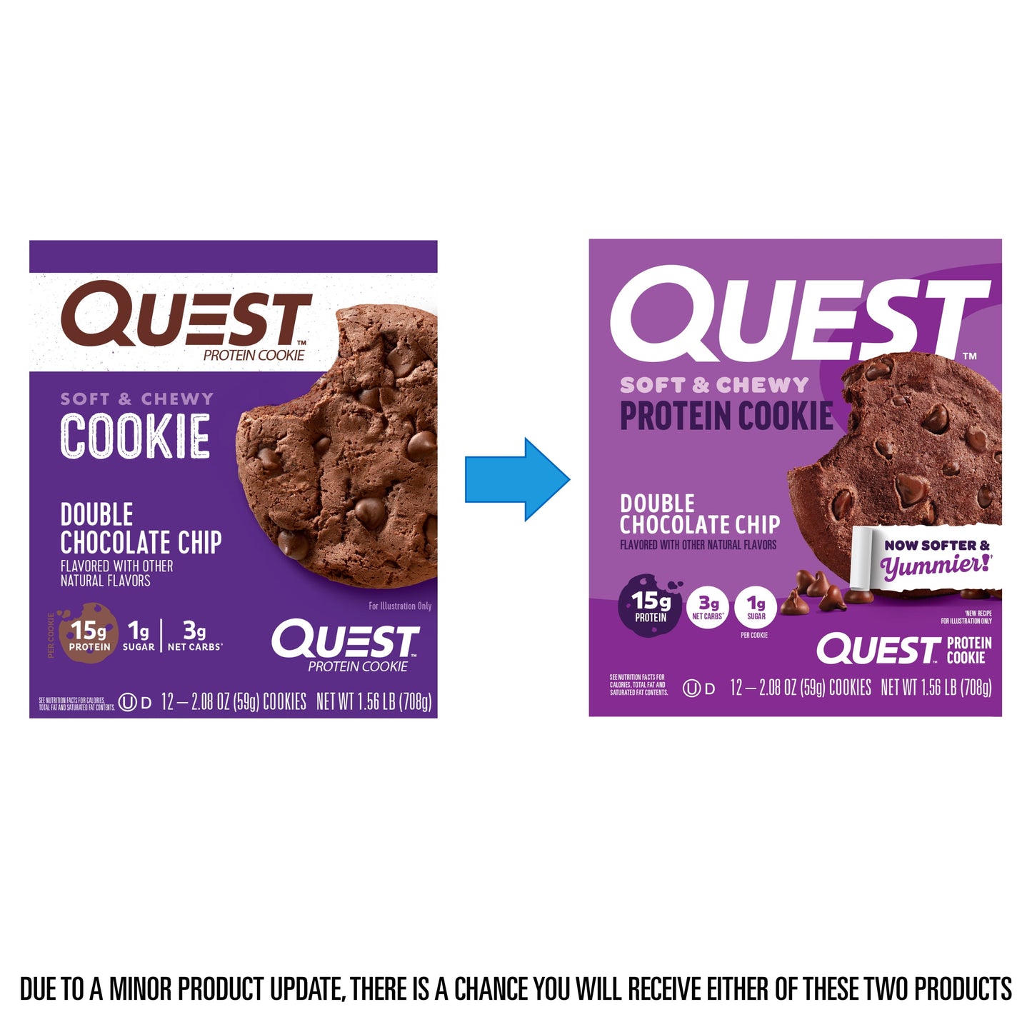Quest Protein Cookie, High Protein, Double Chocolate Chip, 15G Protein, 4 Count