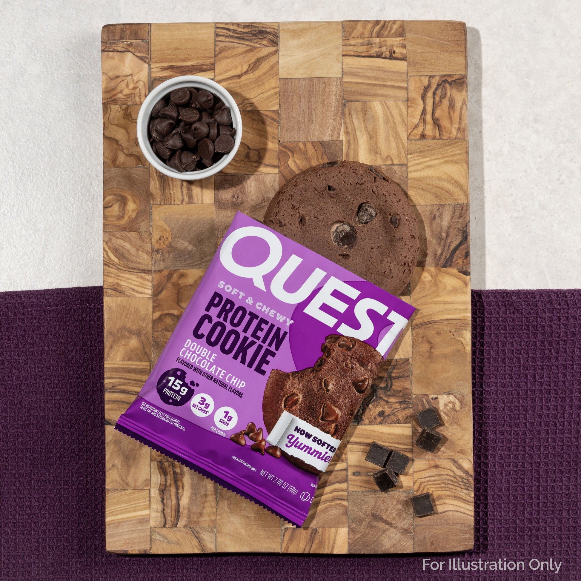 Quest Protein Cookie, High Protein, Double Chocolate Chip, 15G Protein, 4 Count