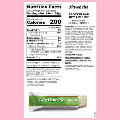 Protein Bars - Protein Snacks with High Protein (12 Count (Pack of 1), Key Lime)