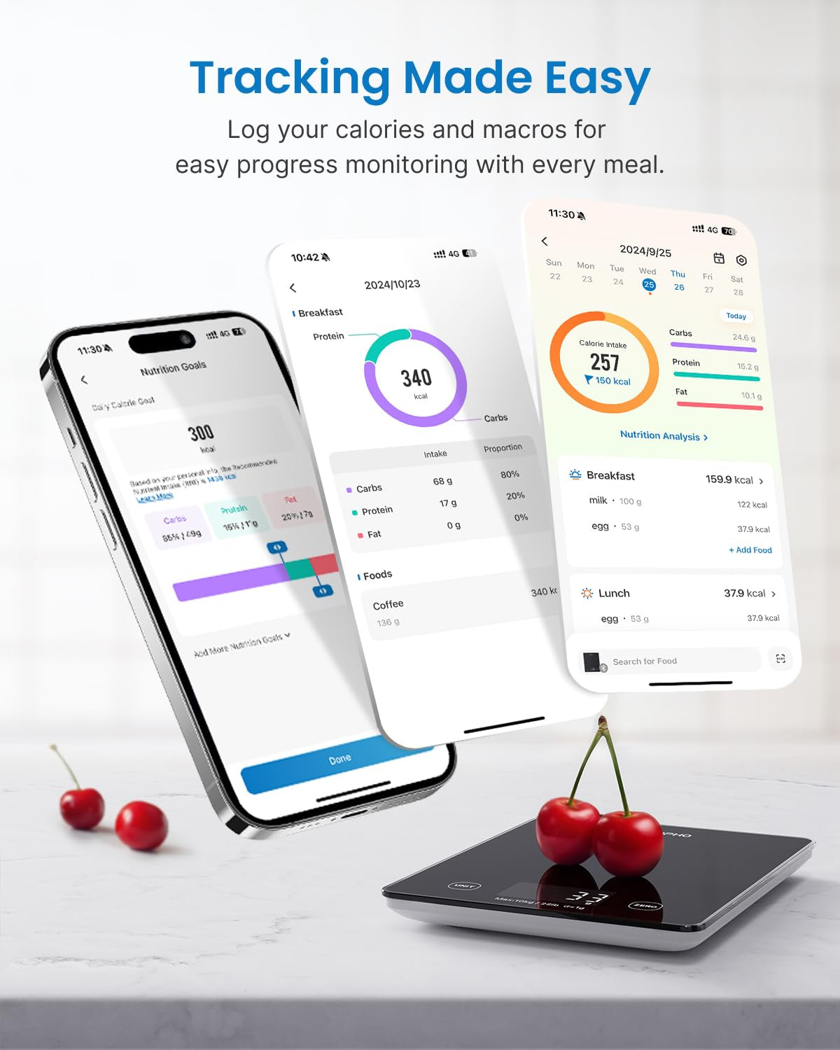 RENPHO Smart Food Weight Scale and RENPHO Smart Scale for Body Weight