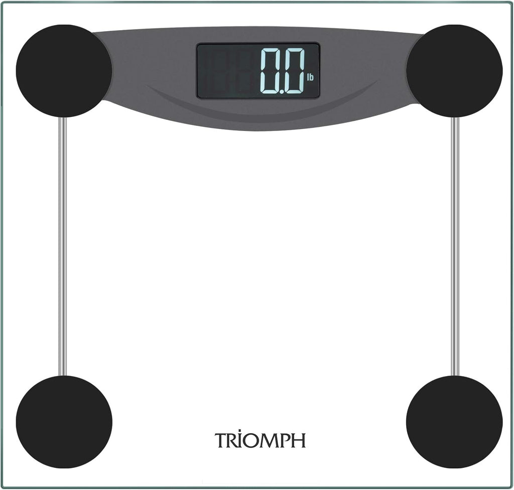 Smart Digital Body Weight Bathroom Scale with Step-On Technology, LCD Backlit Display, 400 Lbs Capacity and Accurate Weight Measurements, Silver