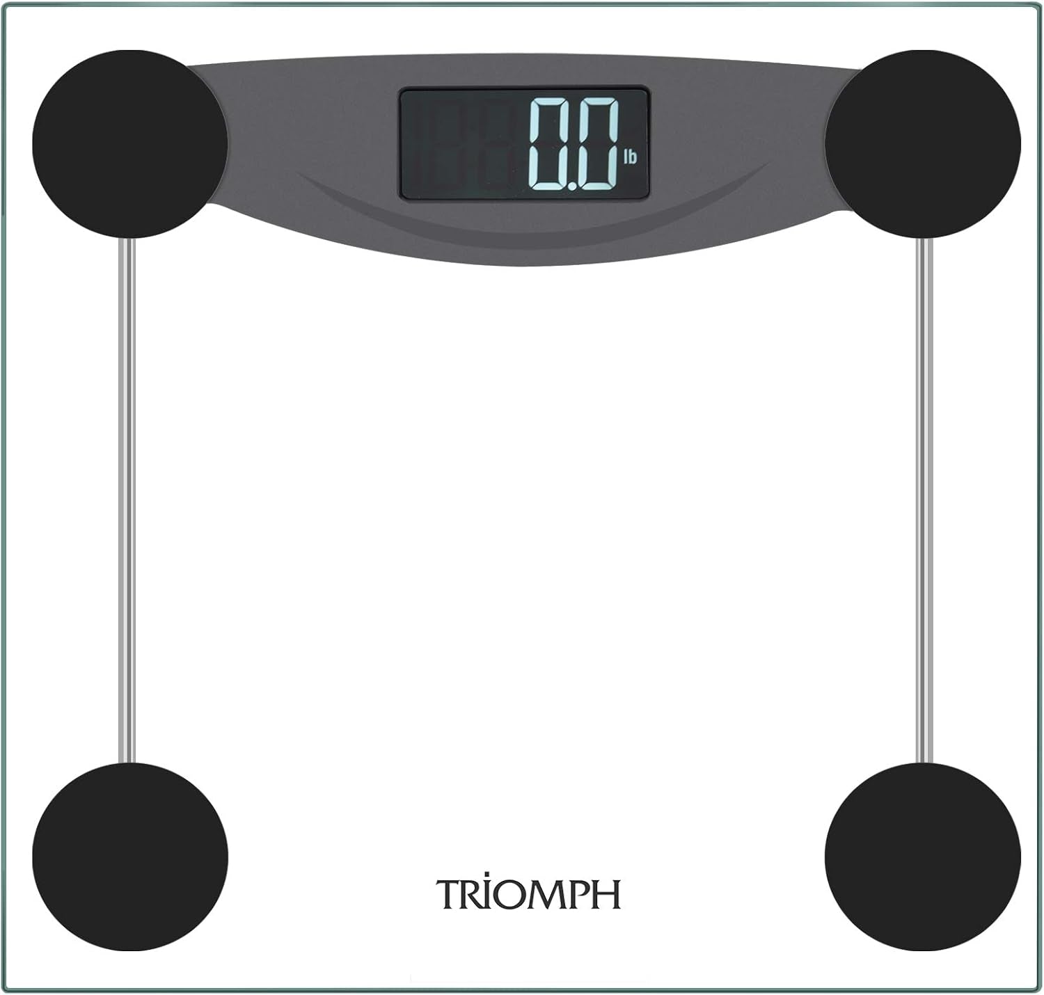 Smart Digital Body Weight Bathroom Scale with Step-On Technology, LCD Backlit Display, 400 Lbs Capacity and Accurate Weight Measurements, Silver