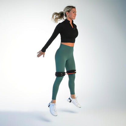 Kinetic Bands - Leg Speed Resistance Bands - Performance/Fitness Training - 4 Resistance Levels, Stretch Strap, Digital Training Series (Red, Orange, Green, Blue - Ages 13 & Over)